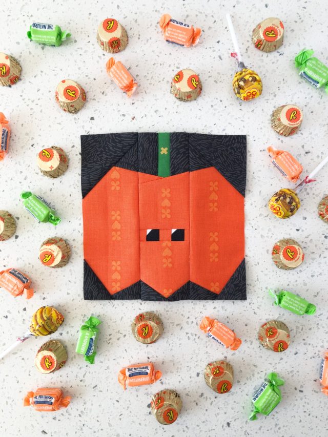 Pumpkin quilt block