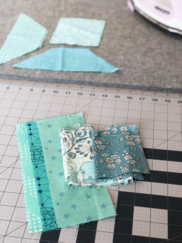 Aqua scrap fabric 