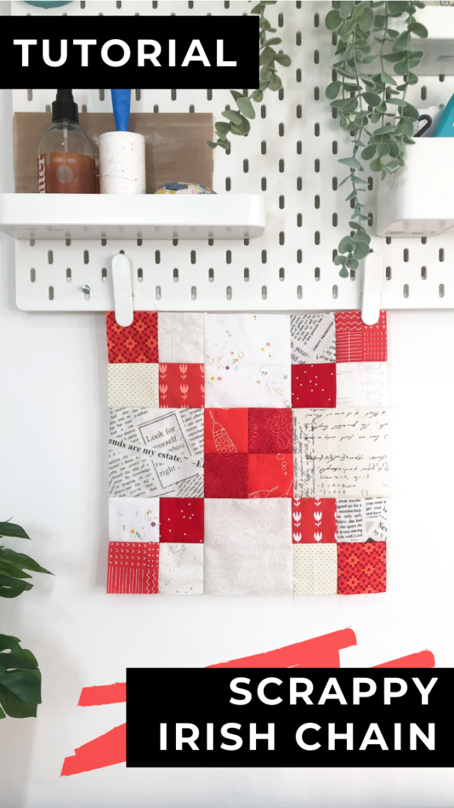 Irish Chain quilt block tutorial