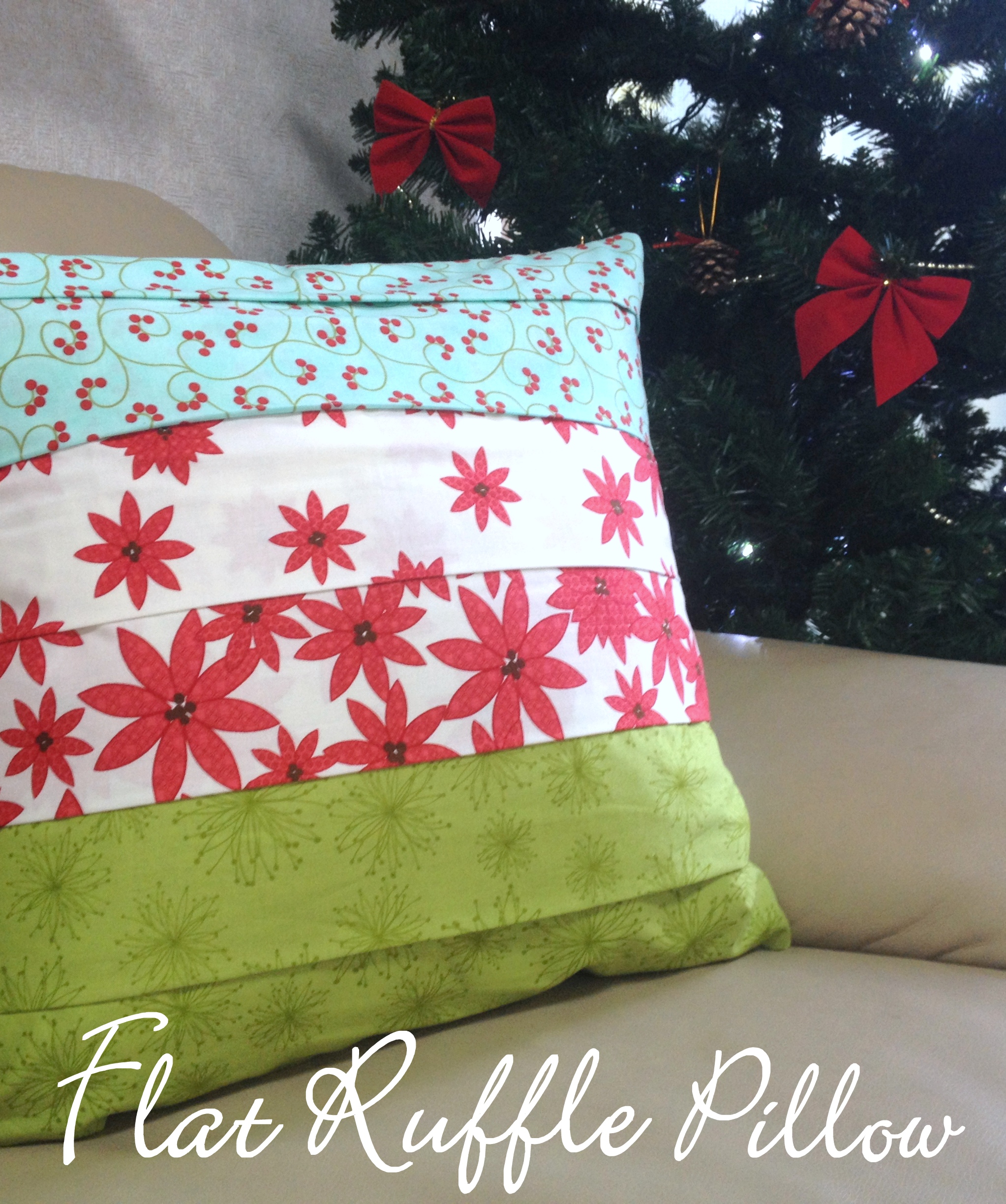 A Cushion For Christmas – A Flat Ruffle Pillow Tutorial