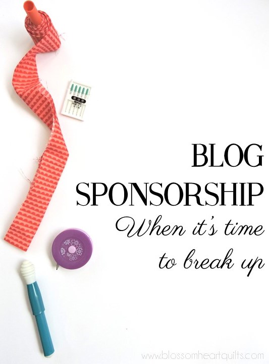 Blog Sponsorship: Breaking Up + Your Questions Answered
