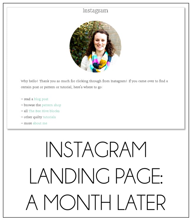Instagram Landing Page: A Month Later