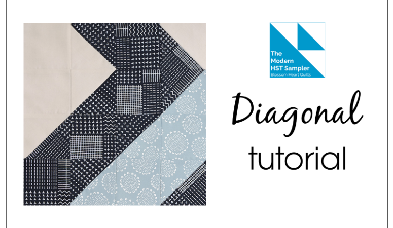 Modern HST Sampler Diagonal quilt block tutorial feat