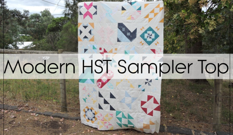 My Modern HST Sampler Quilt Top