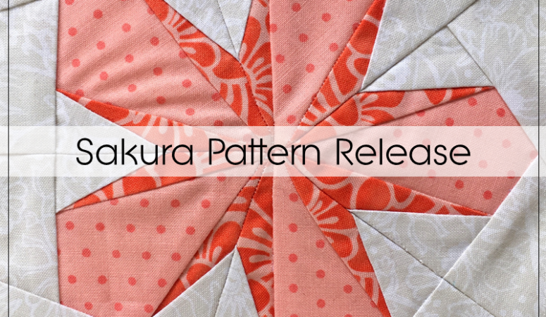 Pattern Release – Sakura: A Cherry Blossom Quilt Block