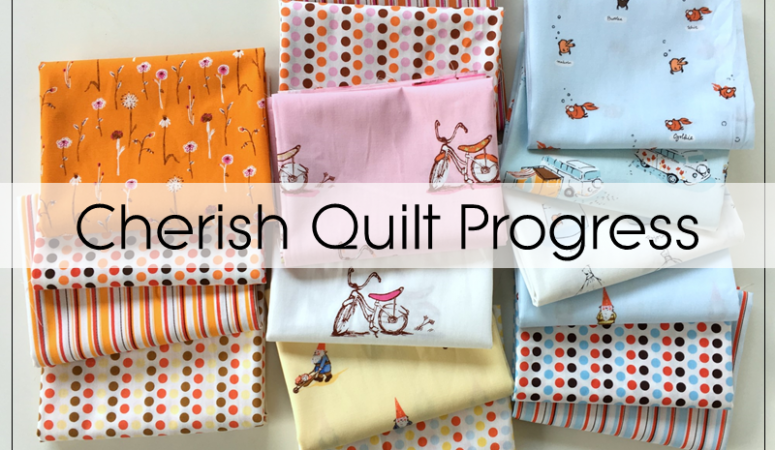 Cherish Quilt Progress + Lightening Bugs by Heather Ross