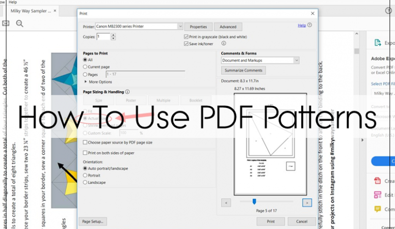 How To Download, Store and Use PDF Quilting Patterns