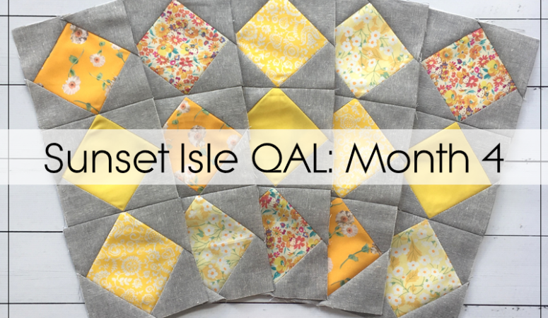 Sunset Isle QAL – Month 4: Square in a Square Blocks