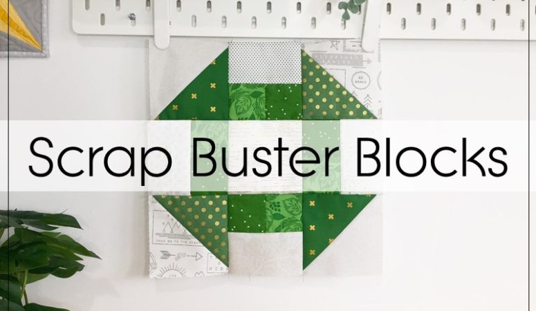 Scrappy churn dash quilt block tutorial