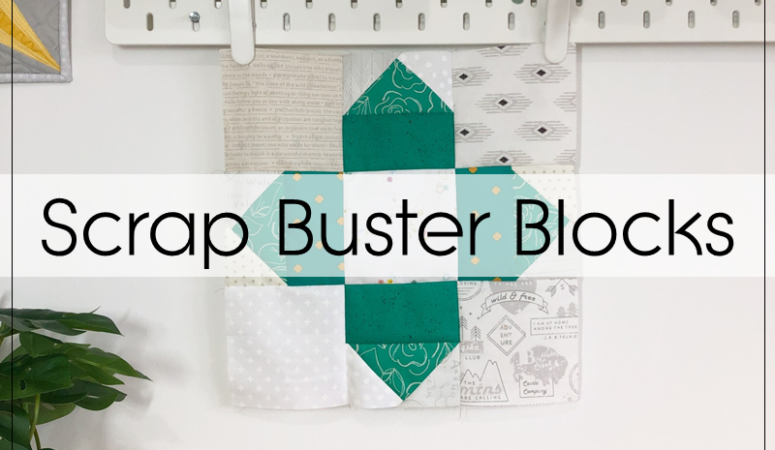 Scrap Buster Blocks Clover quilt block tutorial